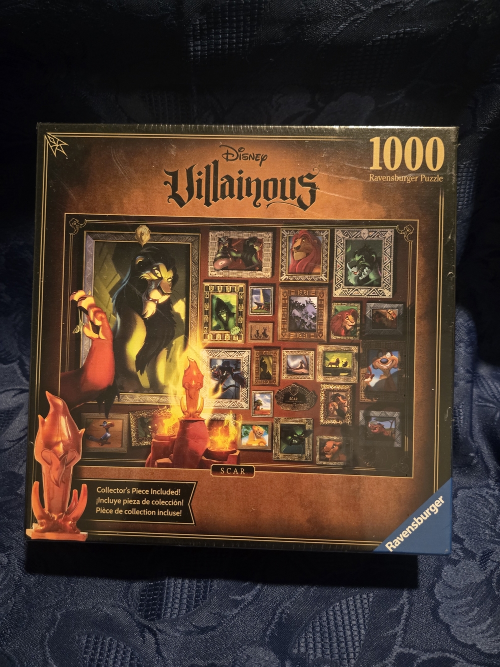 New Ravensburger Disney Villainous Scar 1000-Piece Puzzle - Black & Gold